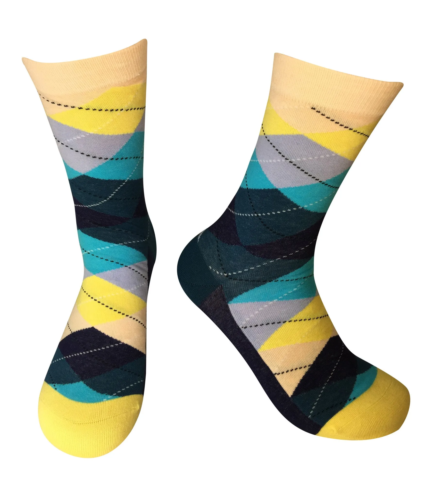 2 Pair Mens Funky Fun Colorful Cotton Socks-Hipster Power Socks-Theme Socks