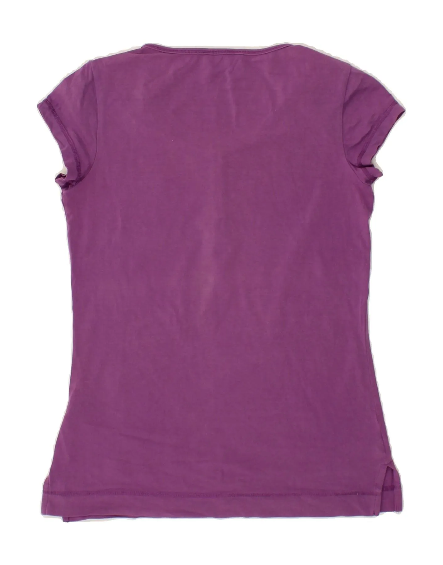 ADIDAS Womens T-Shirt Top UK 12  Medium  Purple Cotton