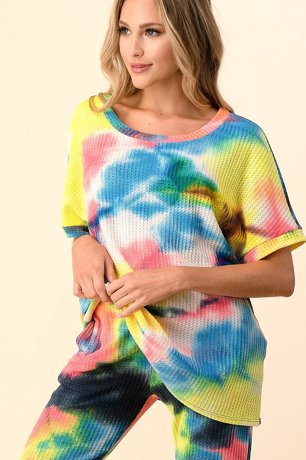 Ariella Rainbow Tie Dye Jogger Set