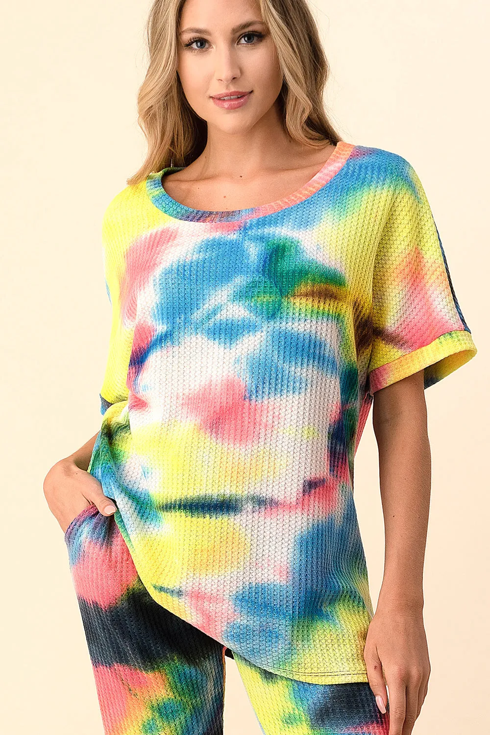 Ariella Rainbow Tie Dye Jogger Set