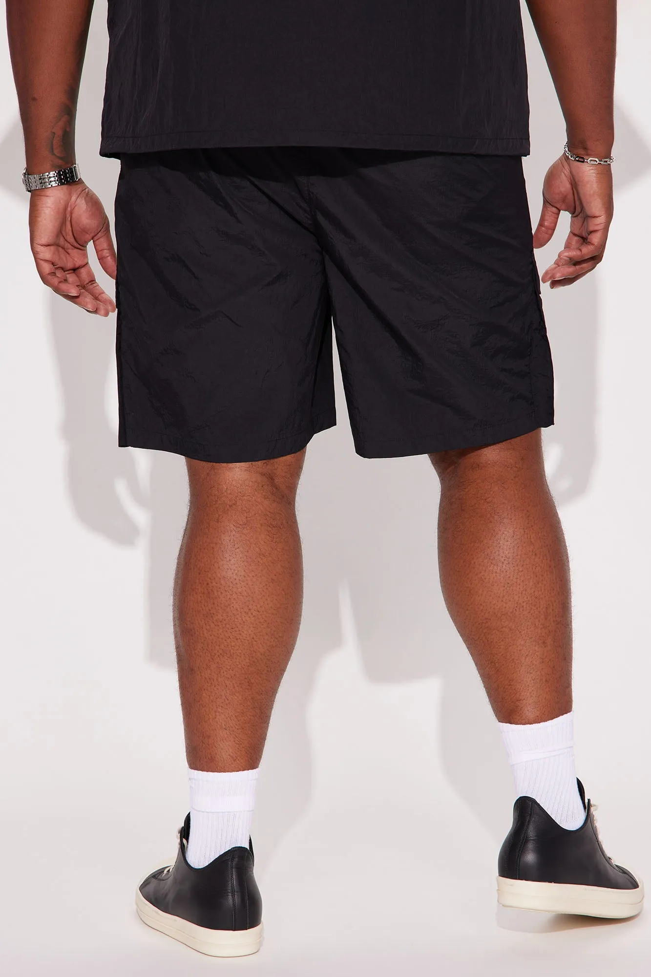 Batter Up Crinkle Utility Short - Black