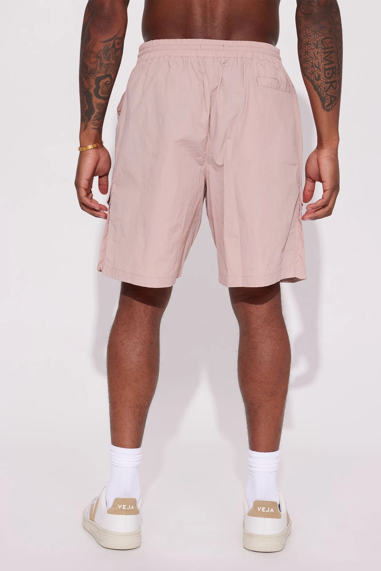 Batter Up Crinkle Utility Short - Mauve