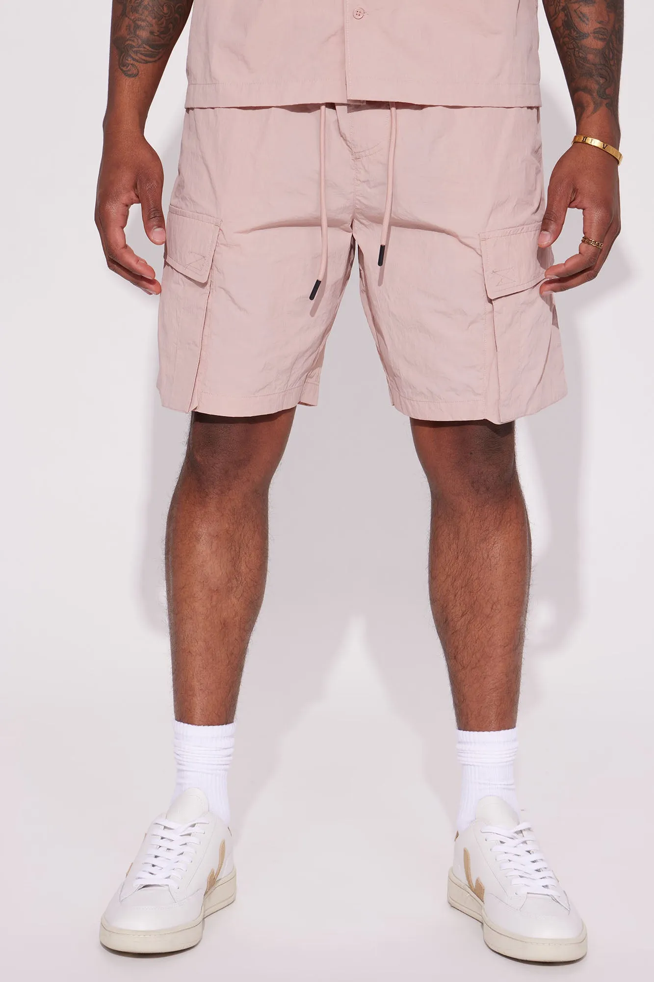 Batter Up Crinkle Utility Short - Mauve