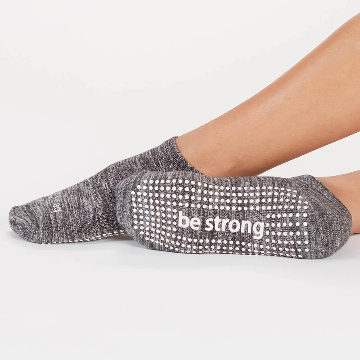 Be Strong Marbled Grip Socks (Ash)