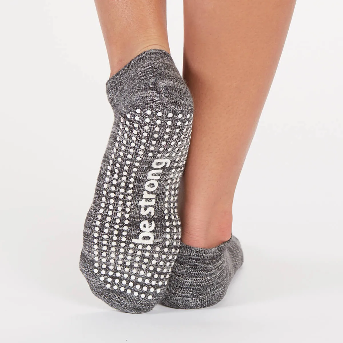 Be Strong Marbled Grip Socks (Ash)