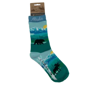 Birch Landscape Alaska Socks