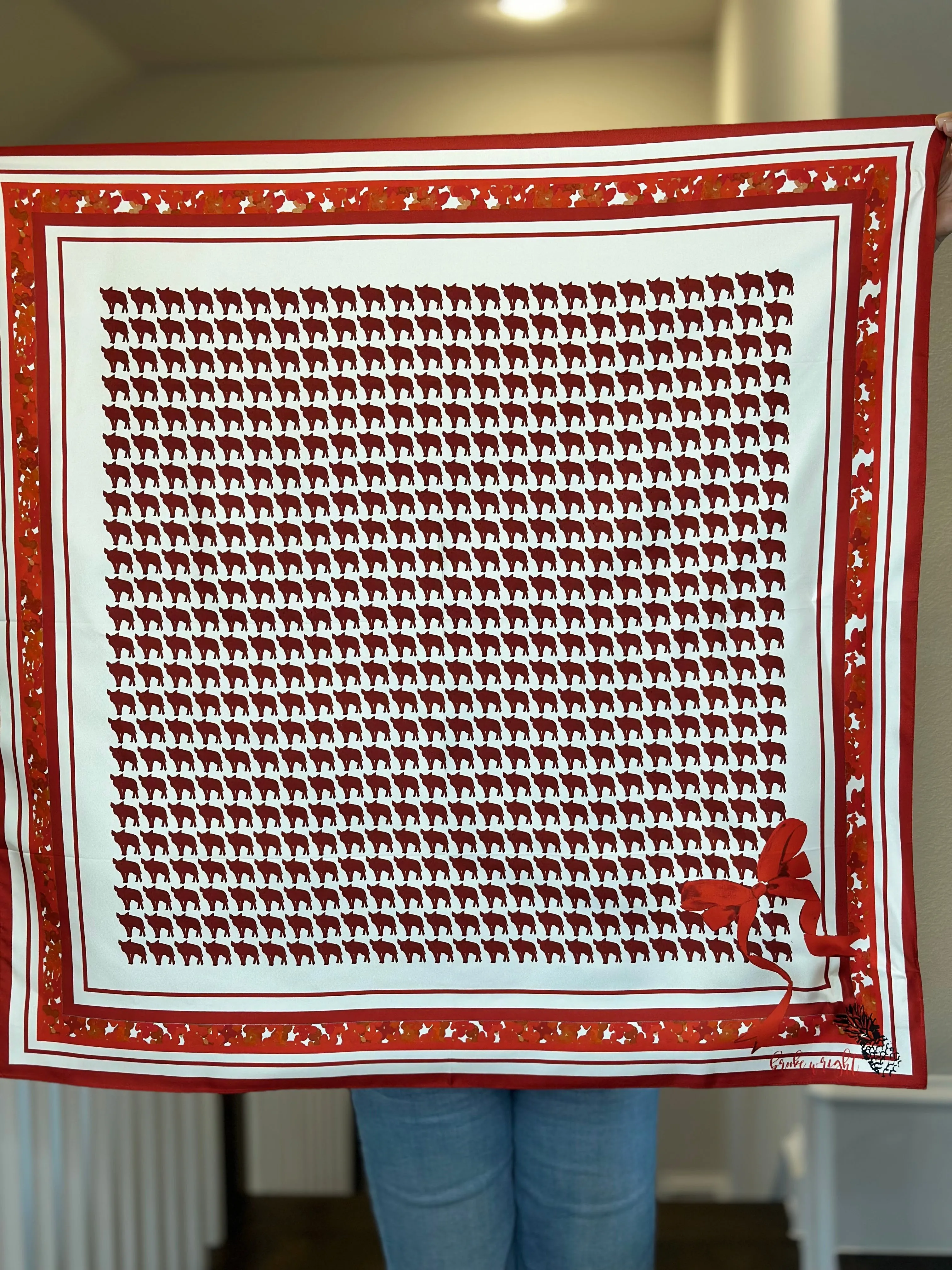 Brooke Wright Red Pigs Scarf