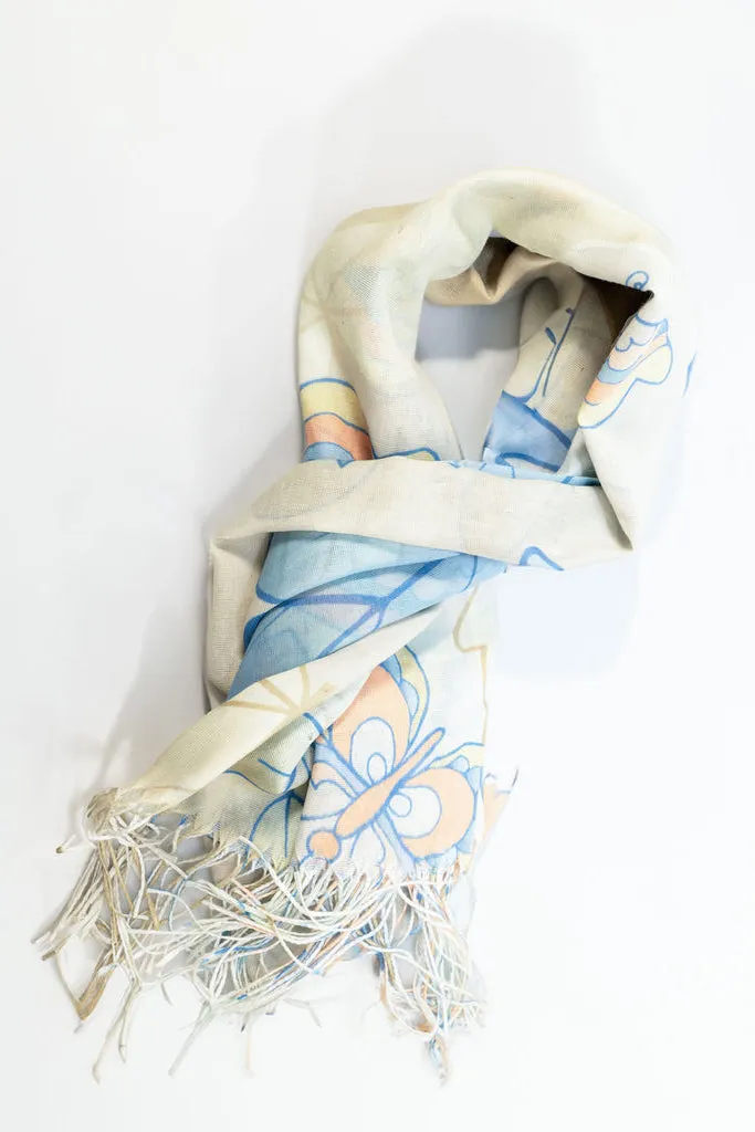 Butterfly Fringe Gift Boxed Scarf