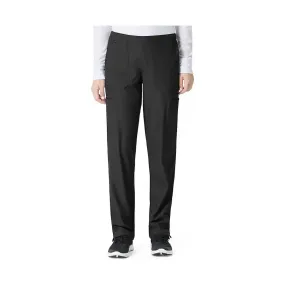 Carhartt Women's Flat Front Straight Leg Scrubs Pants - Black