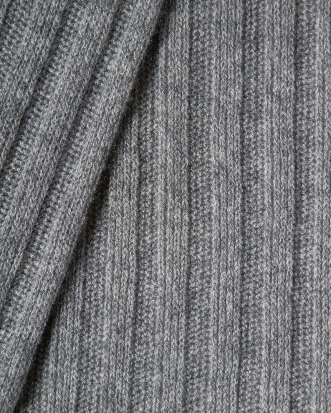 Cashmere & Wool Chunky Ribbed Scarf Black by Monticelli Cashmere