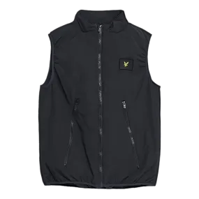 Double Zip Packable Gilet Black