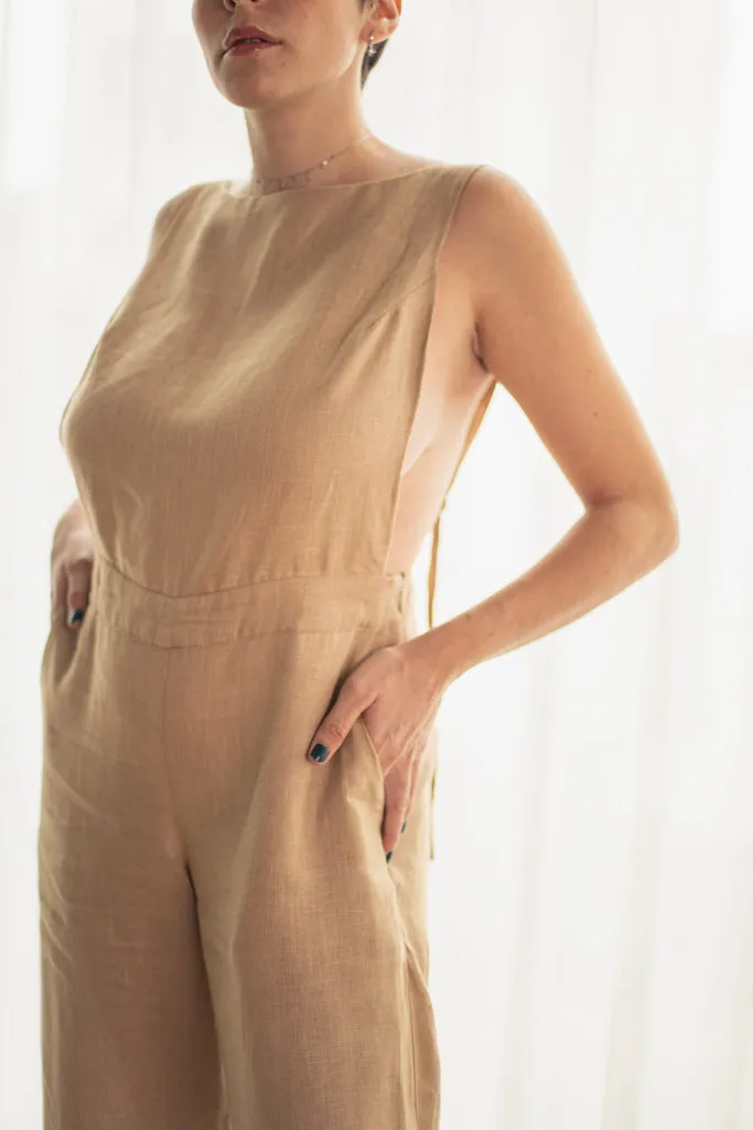 El Encuentro Jumpsuit - Linen