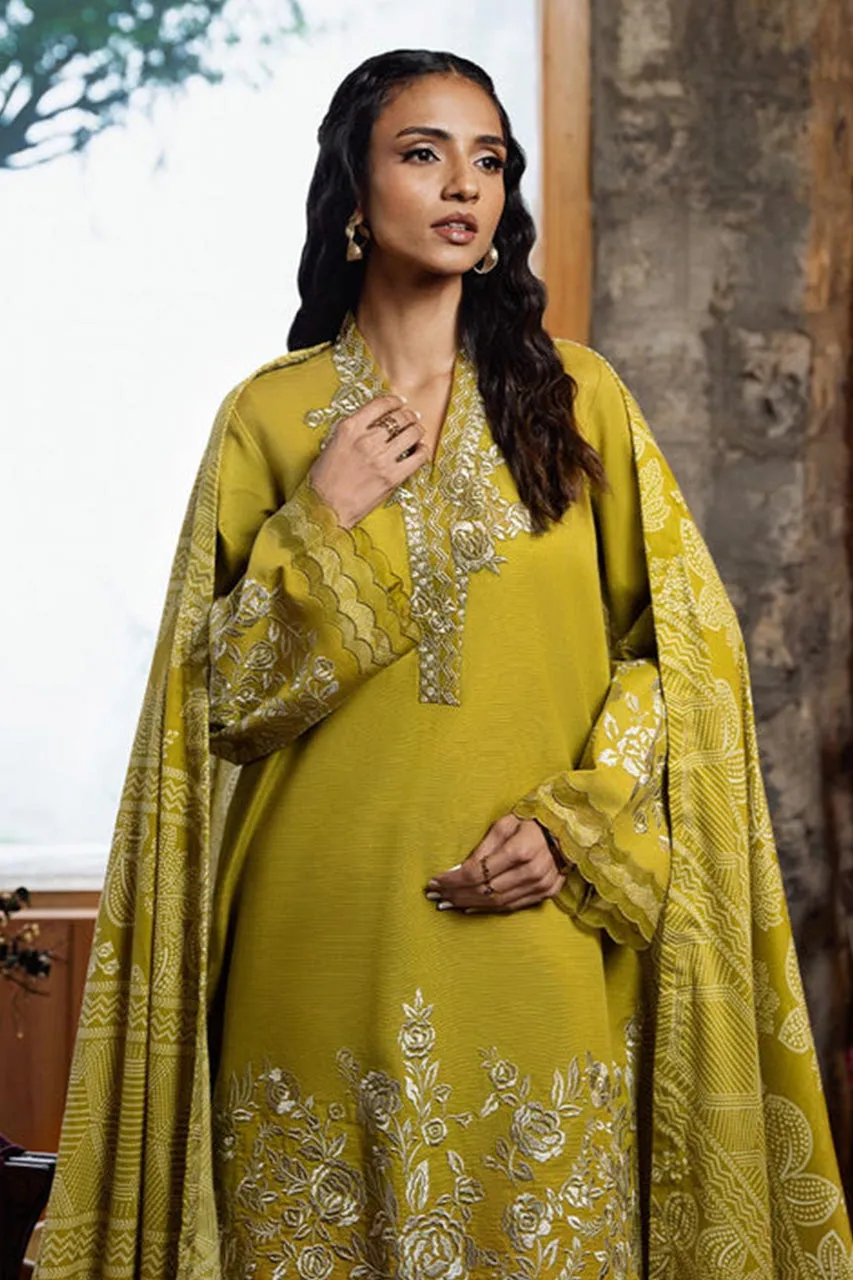 Fall Winter'24 - 3 Piece - Embroidered Light Khaddar Suit 3PEDY24DFV89
