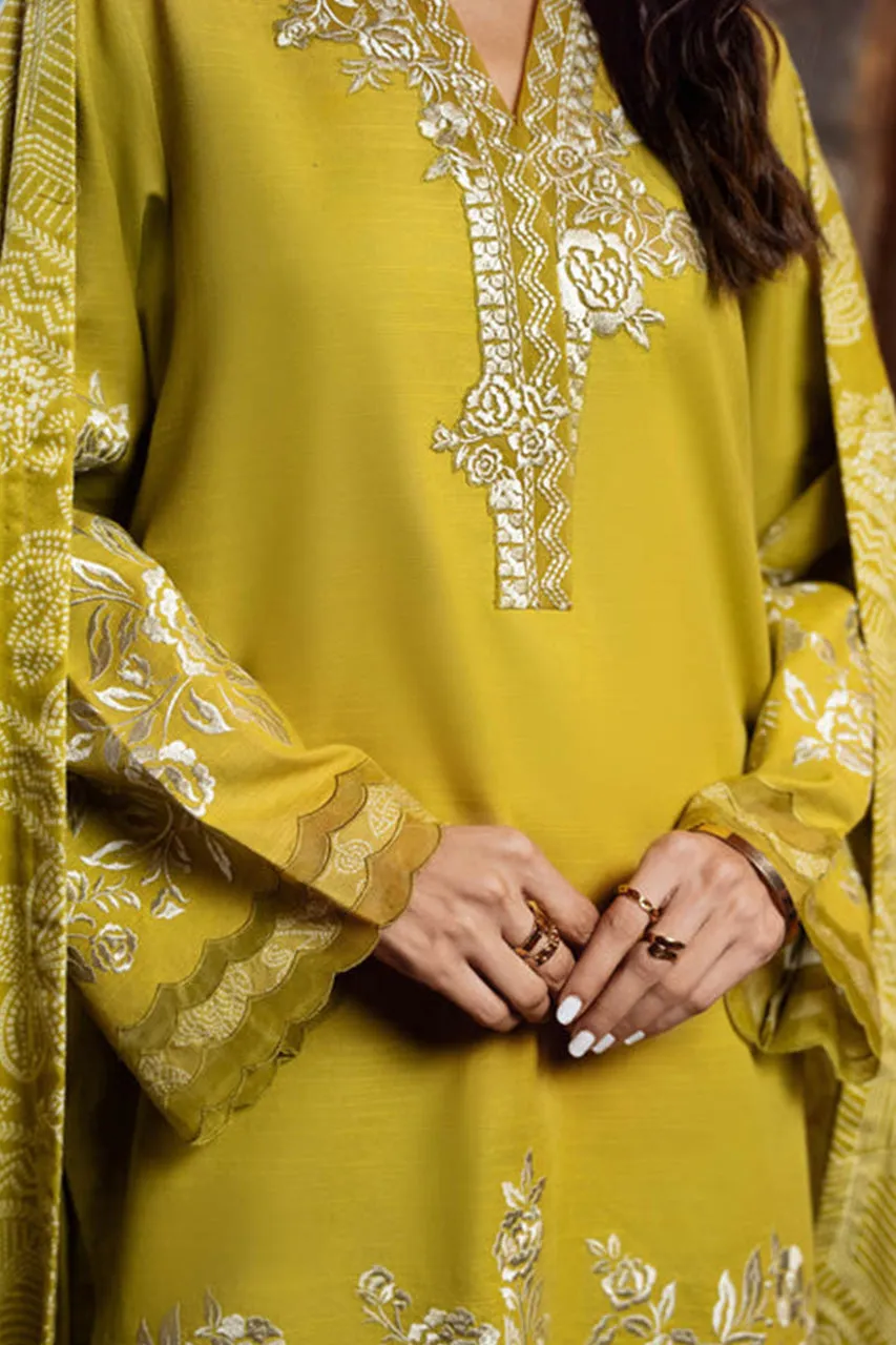 Fall Winter'24 - 3 Piece - Embroidered Light Khaddar Suit 3PEDY24DFV89