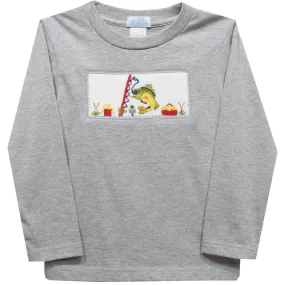 Fishing Smocked LS Tee
