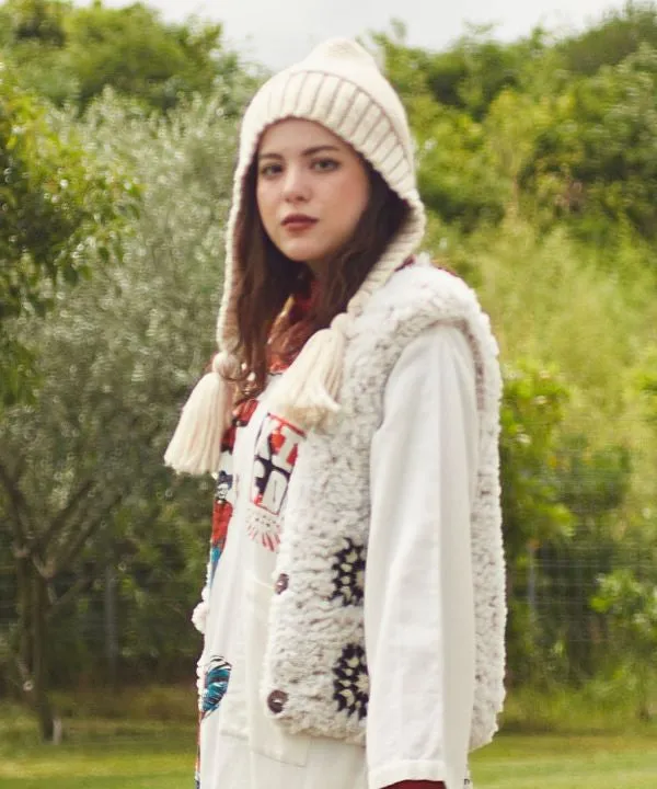 Fur Yarn Crochet Vest