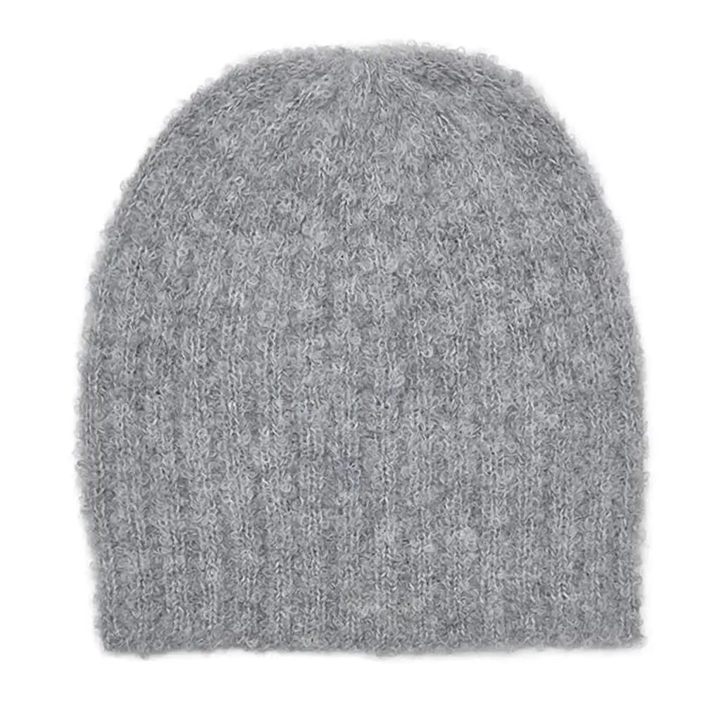 Gray Loop Knit Alpaca Beanie | Ethical Style