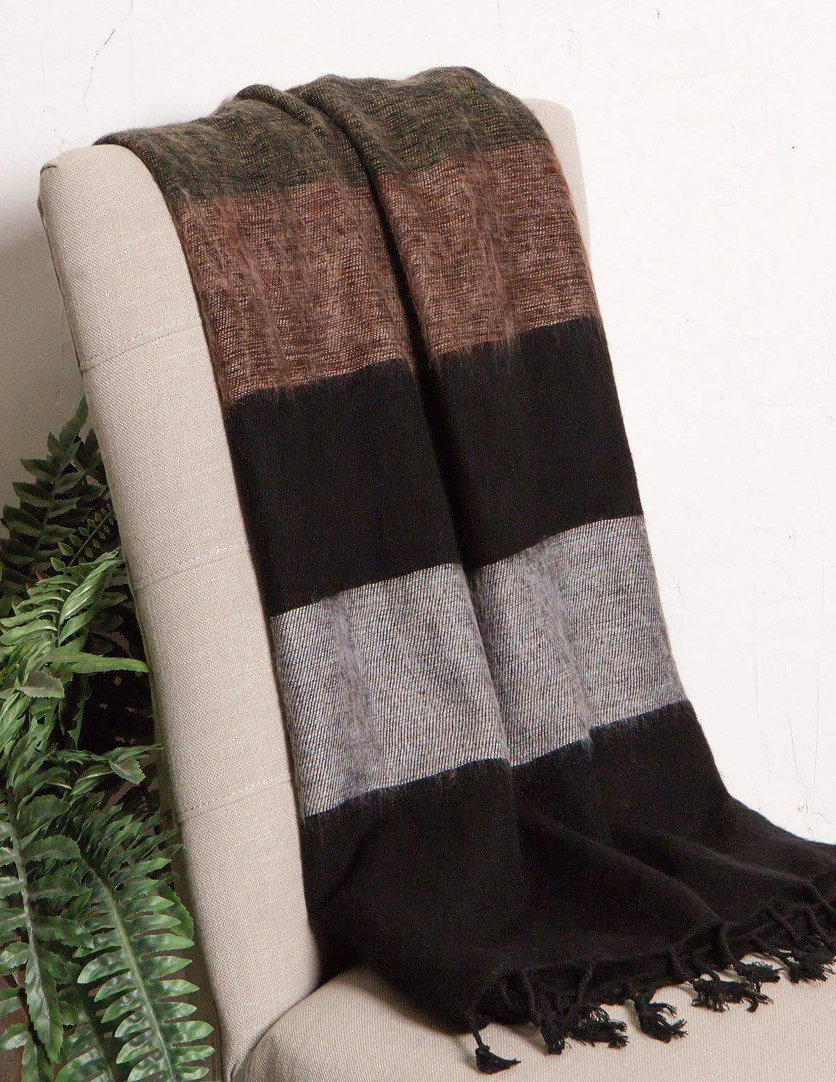 Himalayan Yak Wool Large Wrap - Alpine