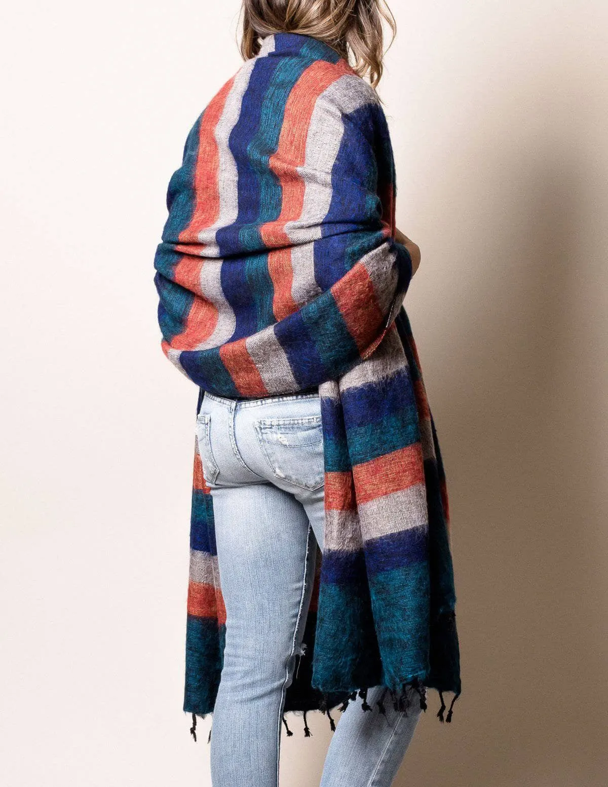 Himalayan Yak Wool Large Wrap - Aspen