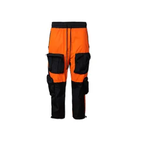 INDVLST Color Block Cargo Pant Orange