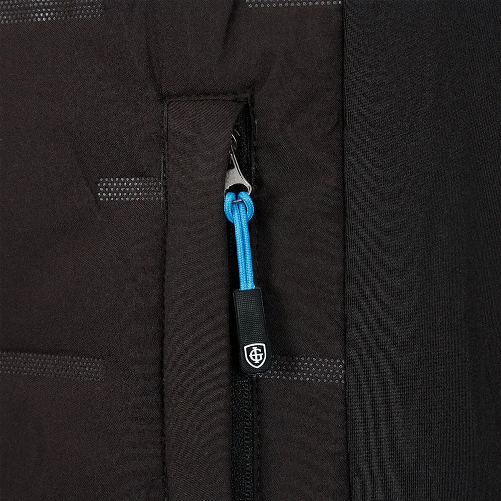 Island Green Heat Welded Padded Thermal Gilet - Black/Turquoise