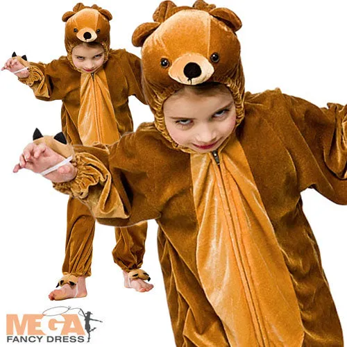 Kids Bear Wild Story Animal World Book Day Costume