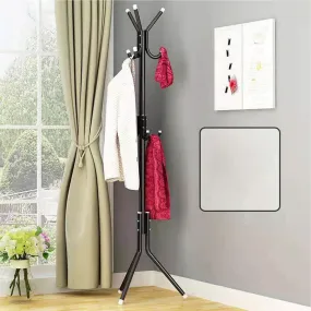 Kuber Industries Coat Hanger for Home Office Showrooms | Display Rack For Umbrella Hat Jacket| Clothe organiser| Decorative|Color-Black| HM002BK