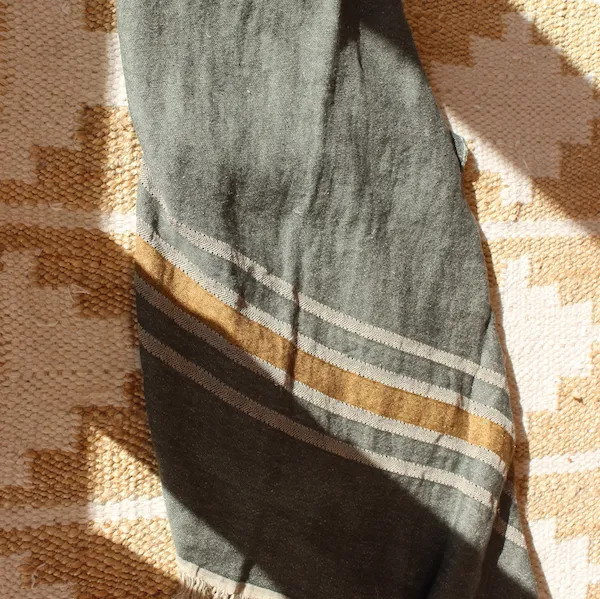 Libeco Belgian Linen Throw Towel - Alouette Stripe