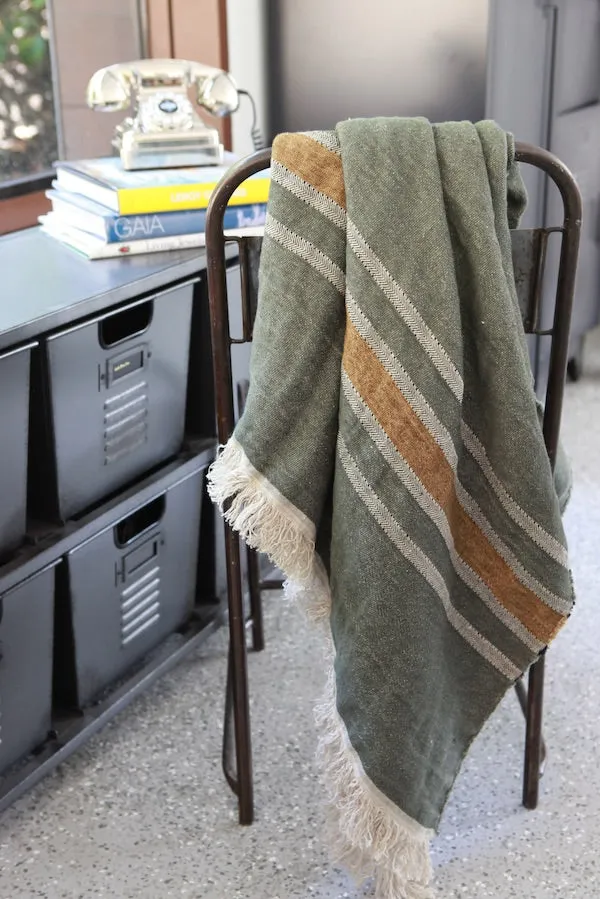 Libeco Belgian Linen Throw Towel - Alouette Stripe