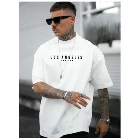 Men's T-Shirt Letter 3D Printing Casual High Quality Tees Short Sleeve