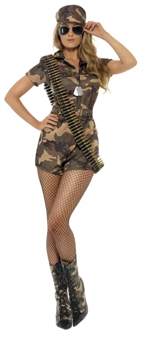 Military Sexy Army Girl Fancy Dress Costume