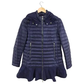 Moncler Navy Light Down Daurade Ruffle Hood Coat - 4/6