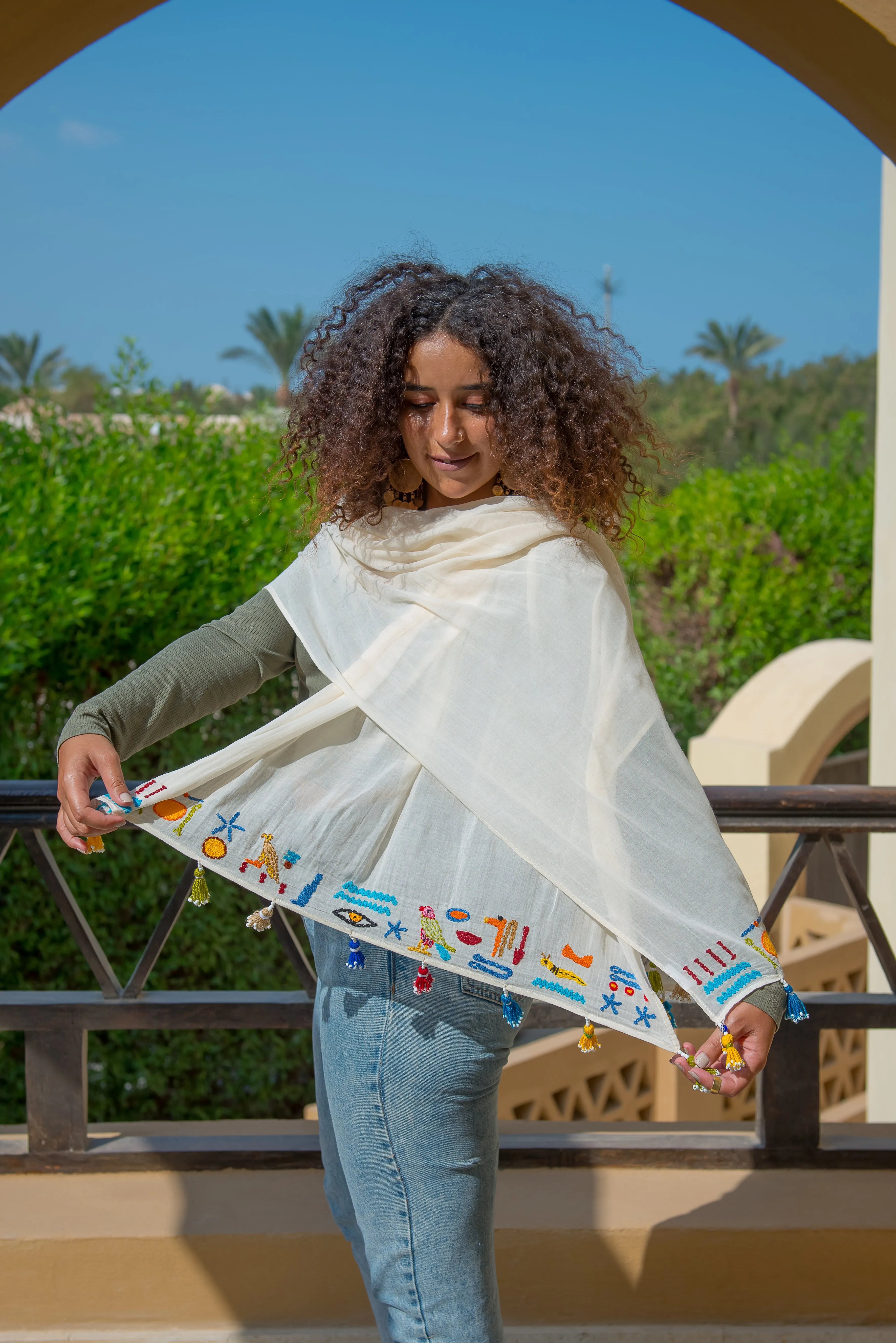 Multicolored Pharaonic Shawl
