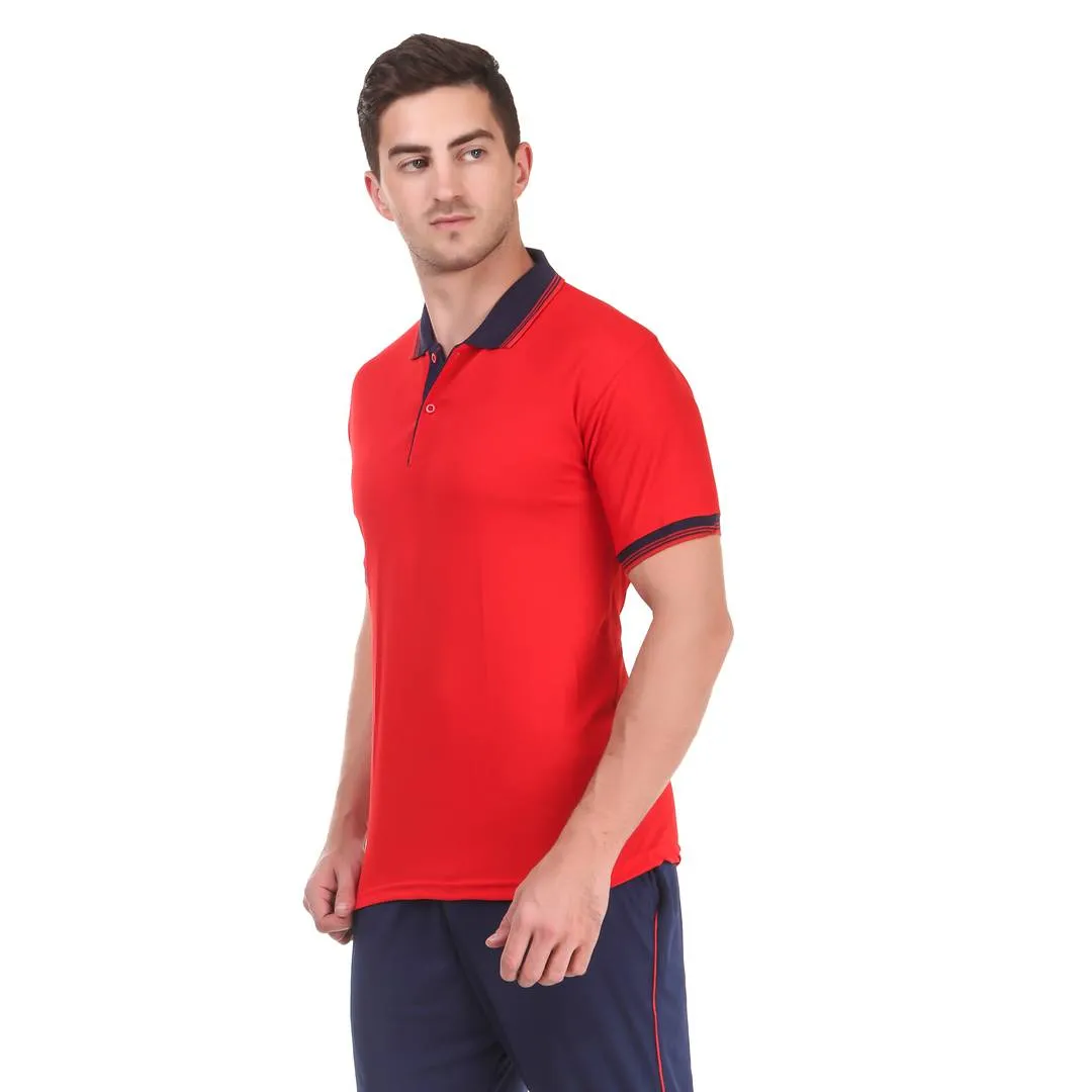 Multicoloured Polyester T-Shirt & Trackpant Set