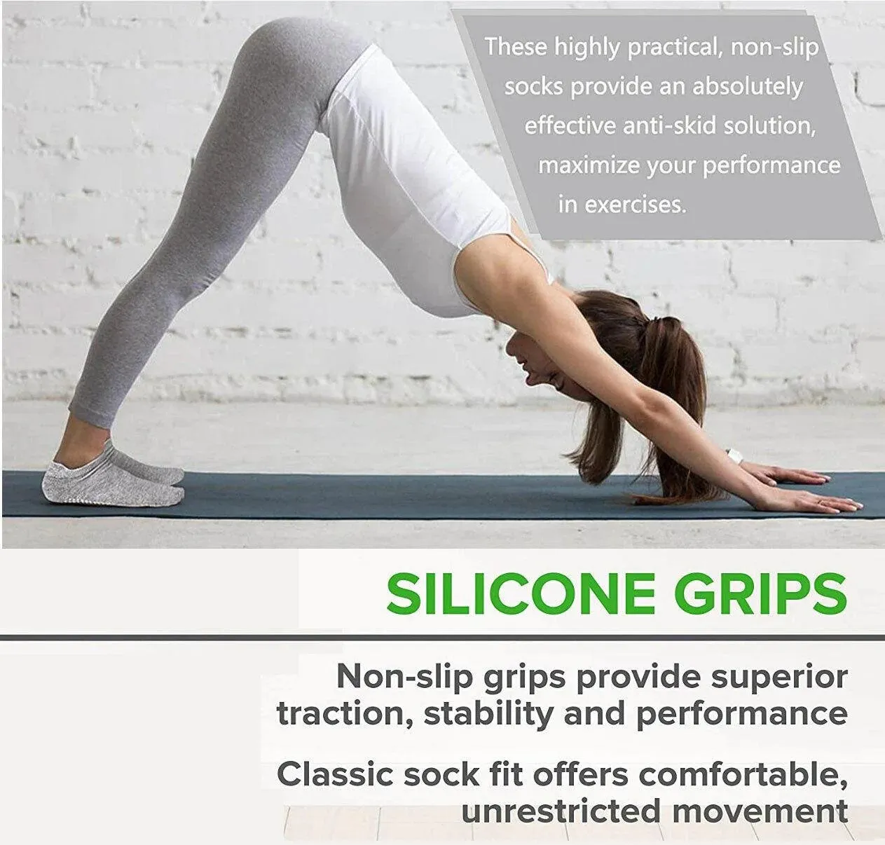 Non-Slip Premium Gripper Ankle Socks