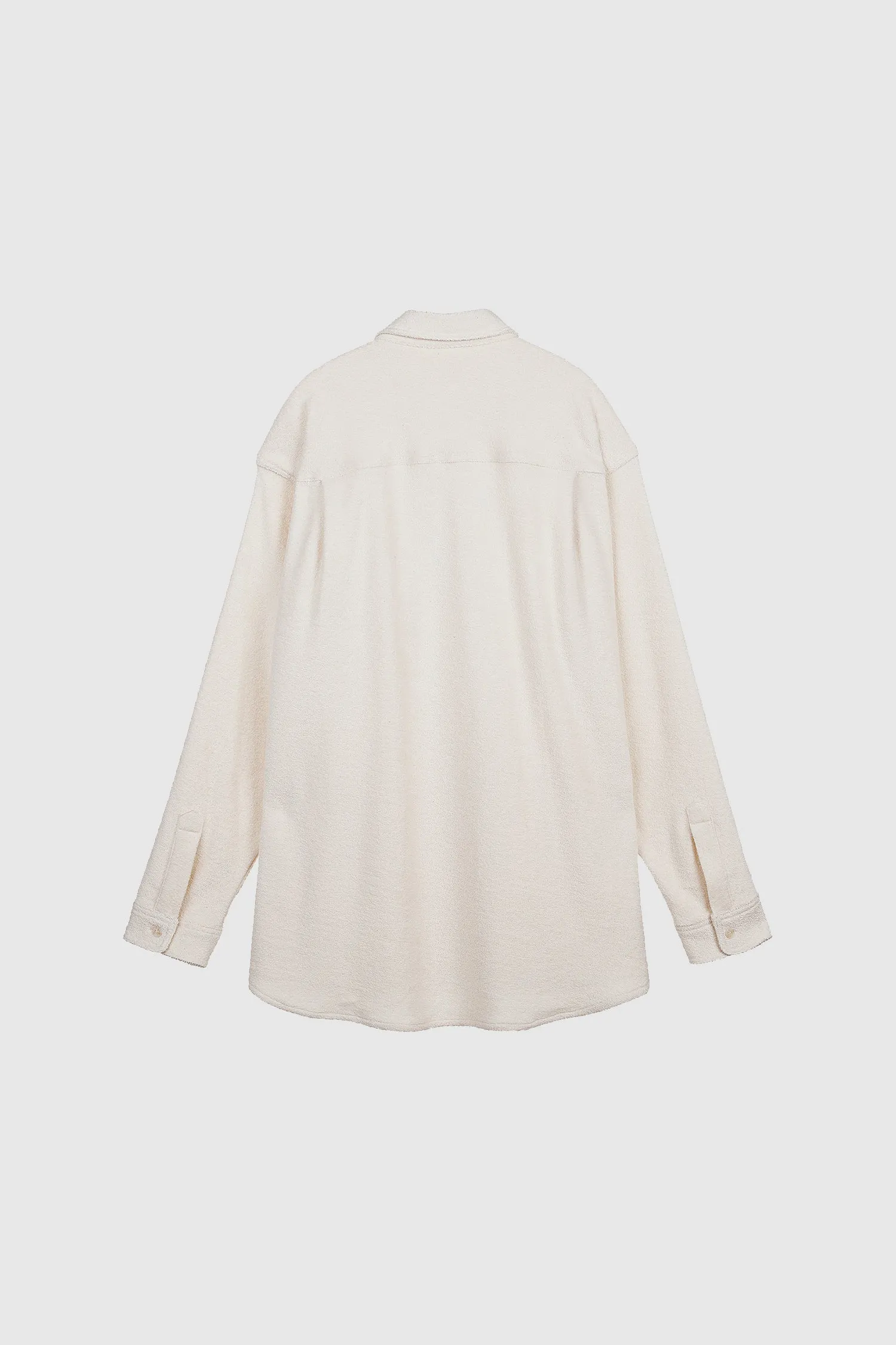 Oversized Button Up Shirt in Brushed Organic Cotton Terry