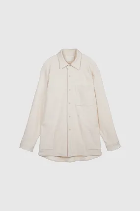 Oversized Button Up Shirt in Brushed Organic Cotton Terry