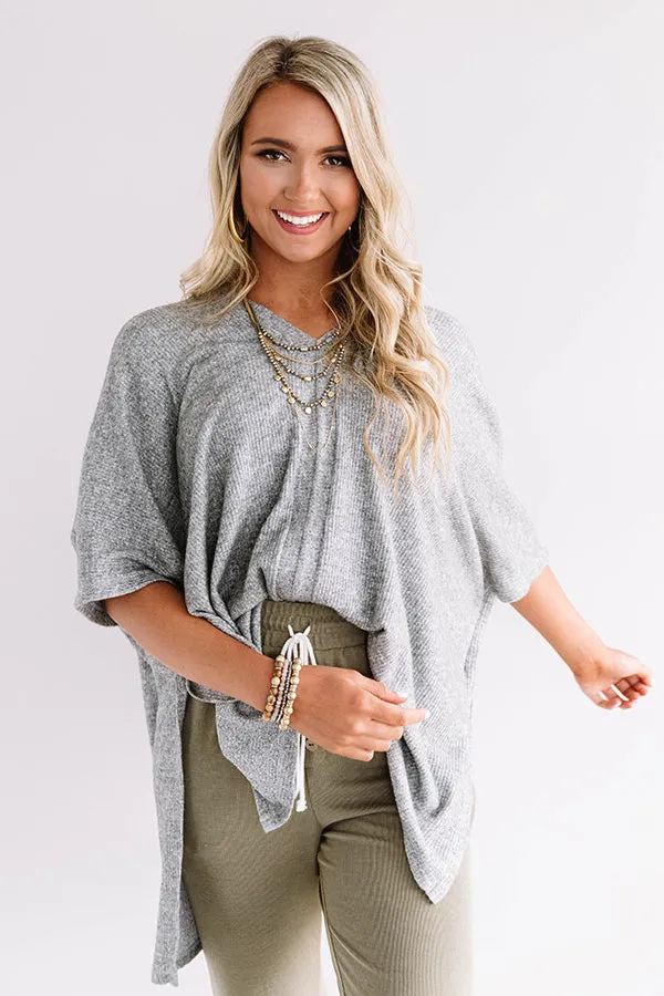 Pause For Perfection Shift Tunic In Grey
