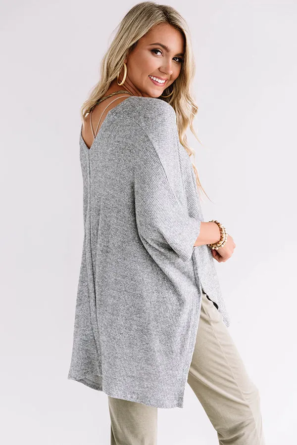 Pause For Perfection Shift Tunic In Grey