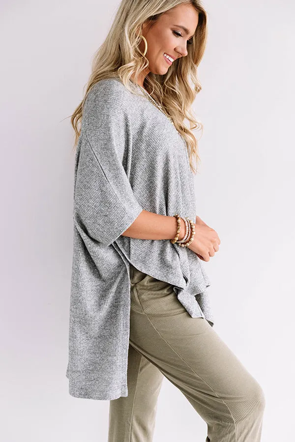 Pause For Perfection Shift Tunic In Grey