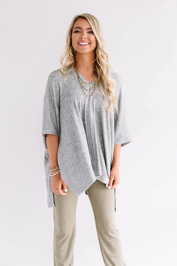 Pause For Perfection Shift Tunic In Grey