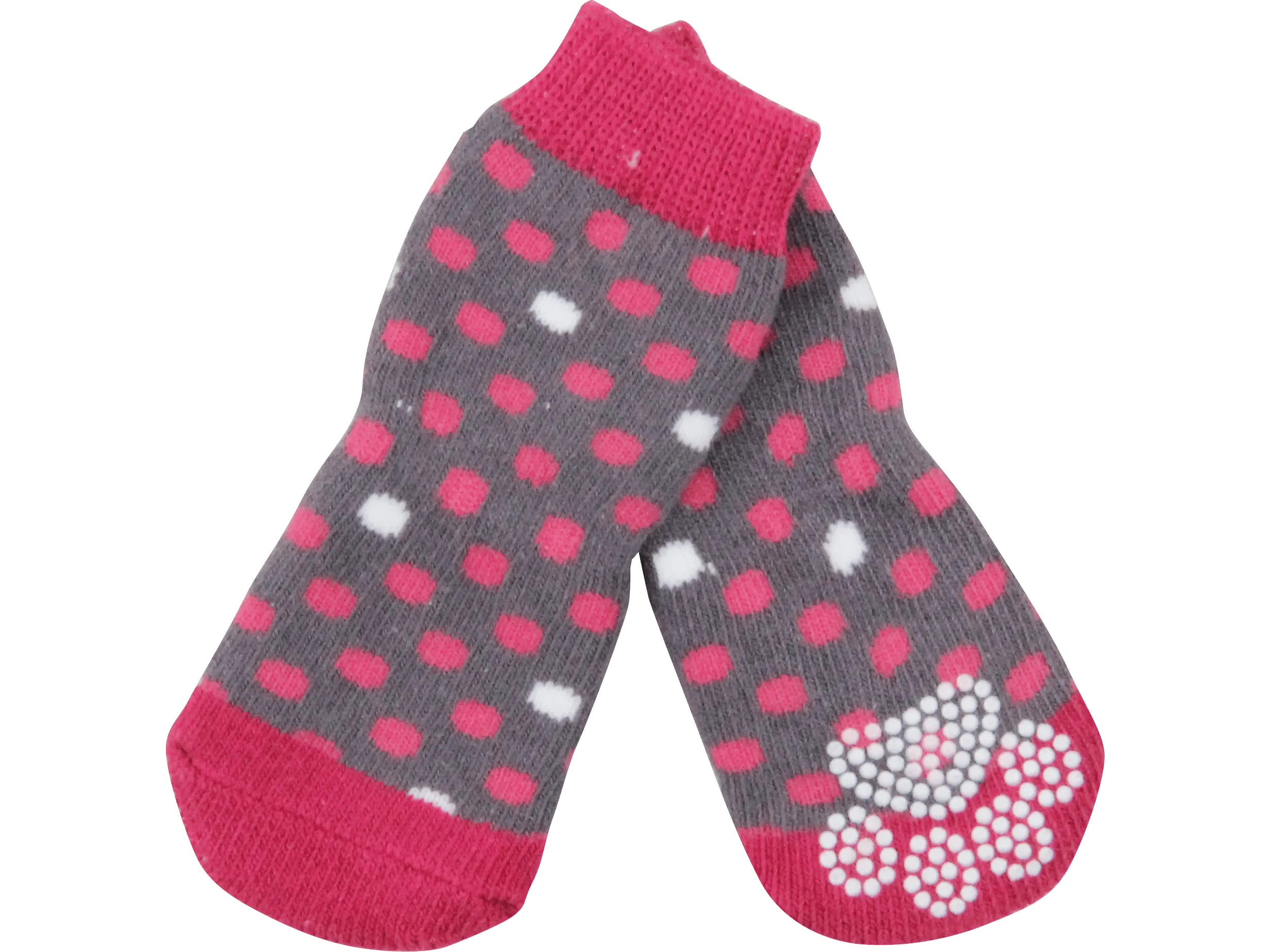 PAWISE Anti Slip Socks-Dots  4PK