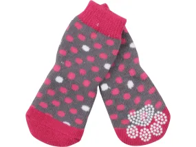 PAWISE Anti Slip Socks-Dots  4PK