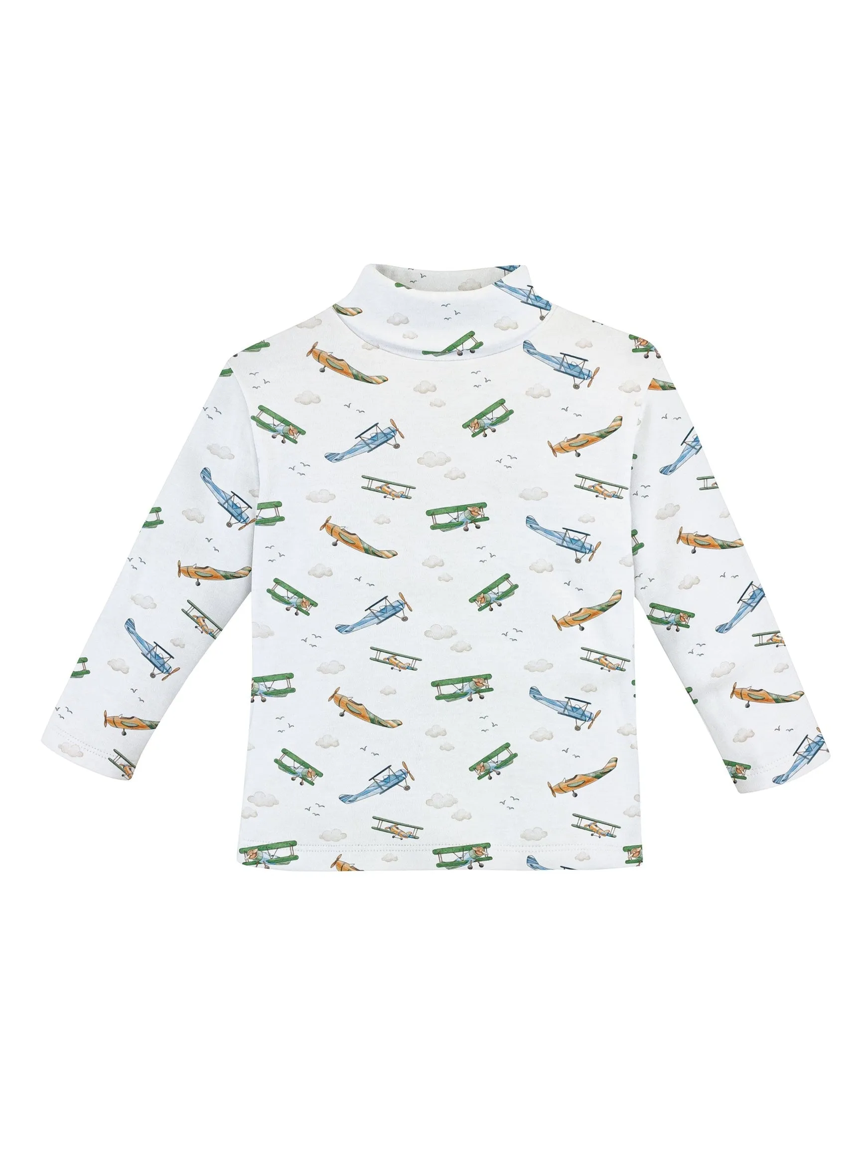 Printed Turtleneck - Airplanes