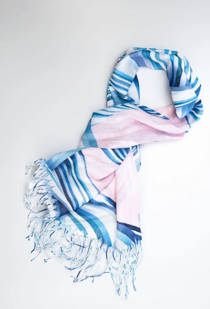 Ribbon Fringe Gift Boxed Scarf