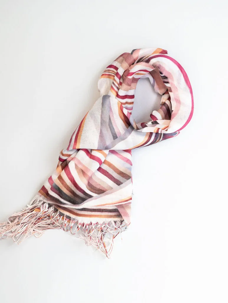 Ribbon Fringe Gift Boxed Scarf