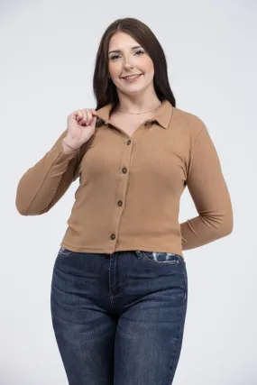 Sweetheart Brushed Knit Long Sleeve Top * Final Sale*