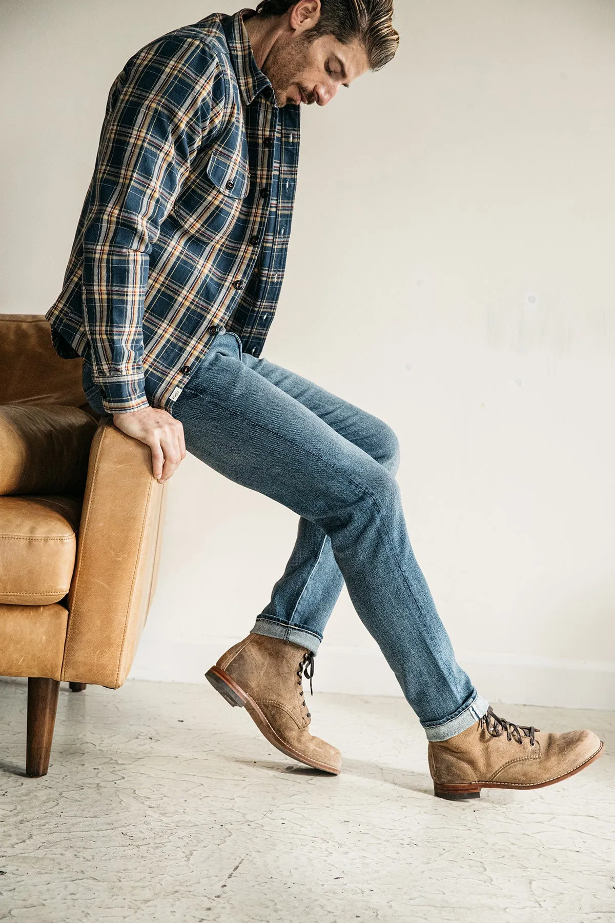 The Anvil Plaid Jacket - Blue Yellow