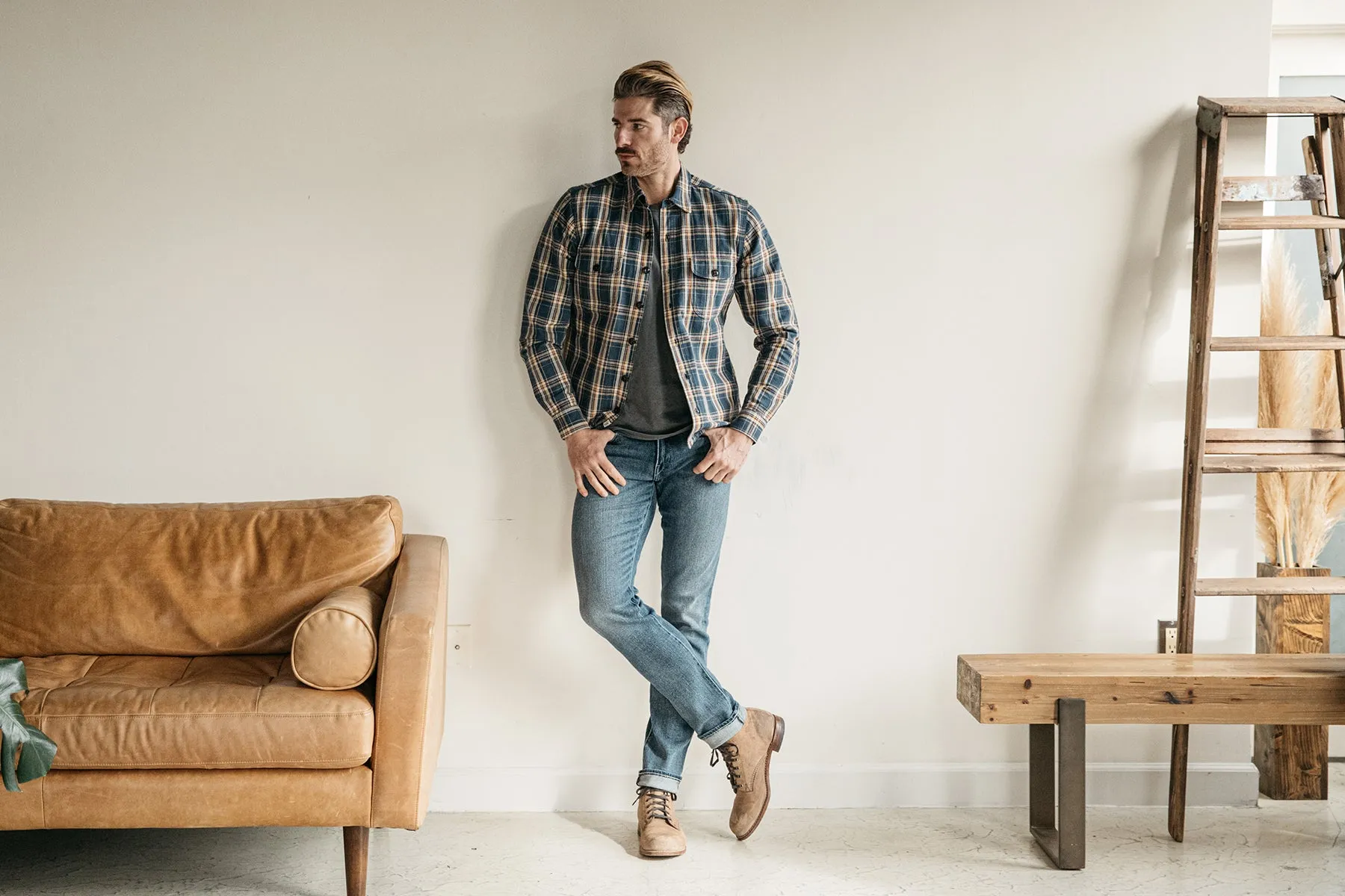 The Anvil Plaid Jacket - Blue Yellow