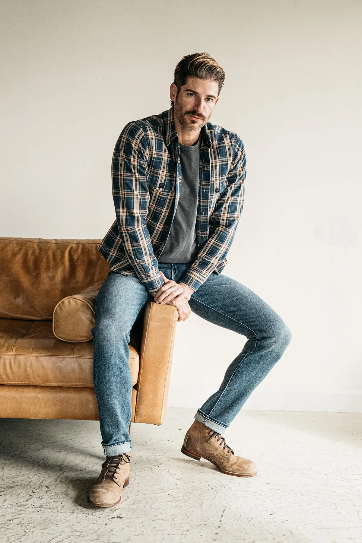 The Anvil Plaid Jacket - Blue Yellow